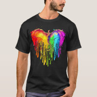 Rainbows Dragon Heart Classic Para Lgbt Gay Les