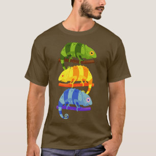 Camiseta RainForest Animal Colorful Chameleon