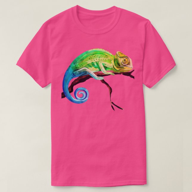 Camiseta RainForest Reptile Animal Chameleon (Frente do Design)
