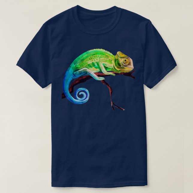 Camiseta RainForest Reptile Animal Chameleon (Frente do Design)