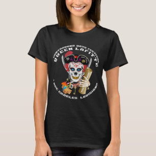 Camiseta Rainha 1 do pirata 1 e 2 parte dianteira e parte