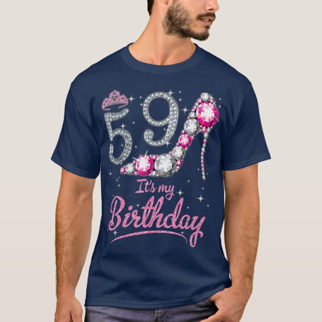 Camiseta Rainha 59 Anos É O Meu Aniversário, Retro (Frente)