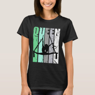 Camiseta Rainha Aerialista de Ioga Aérea Gráfica Retro Moti