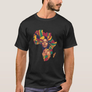 Camiseta Rainha Africana Afrocentrismo Mapa Herança África