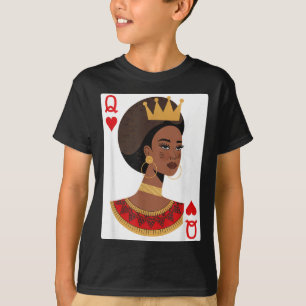 Camiseta rainha africana cartão melanina orgulho preto blm
