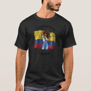 Camiseta Rainha Africana Colombiana Capricórnio Feminina Zo