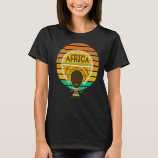 Camiseta Rainha Africana Forte Preta e Orgulhosa