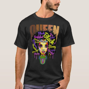 Camiseta Rainha Africana para Mulheres Educada, Mágica Meni
