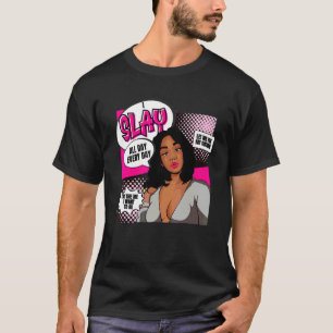 Camiseta Rainha Africana Para Mulheres Menina Negra Mágica