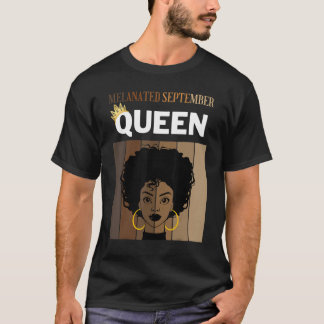 Camiseta Rainha Afro-Americana B, Melanizada em setembro