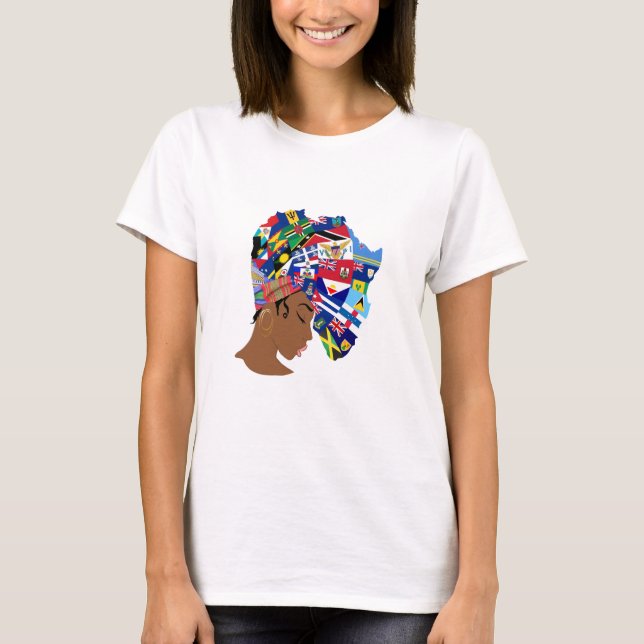 Camiseta Rainha Afro-Caribe (Frente)
