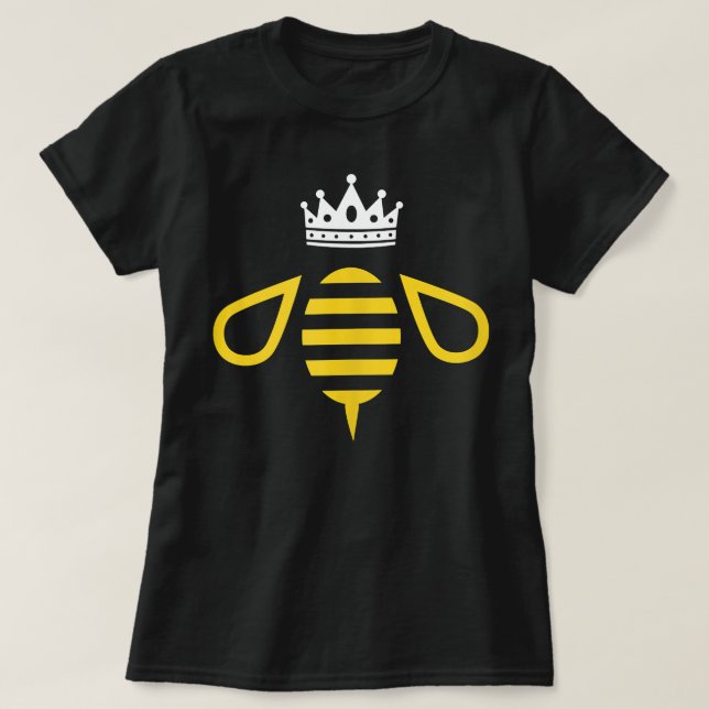 Camiseta Rainha B Abelha com Coroa e Bumblebee (Frente do Design)