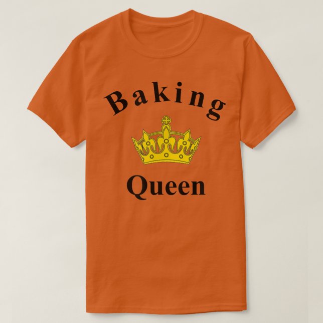 Camiseta Rainha Baking Eu adoro cozinhar teia (Frente do Design)