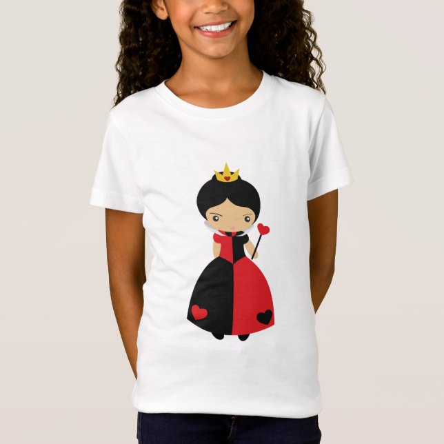 Camiseta Rainha bonito do KRW dos corações (Frente)