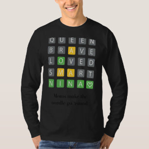 Camiseta Rainha Brave Adorava Dia de as mães Smart Word Nin
