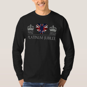 Camiseta Rainha britânica Monarquia Platinum Jubilee 70 Ann