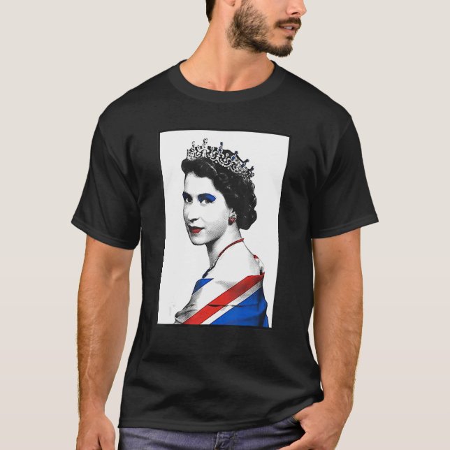 Camiseta Rainha britânica Monarquia Platinum Jubilee 70 Ann (Frente)