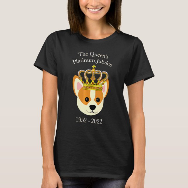 Camiseta Rainha britânica Monarquia Platinum Jubilee Union  (Frente)