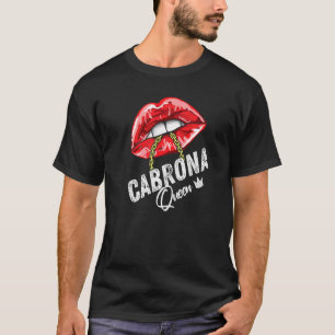 Camiseta Rainha Cabrona Latina Lábios Cadeia Gráfica Americ