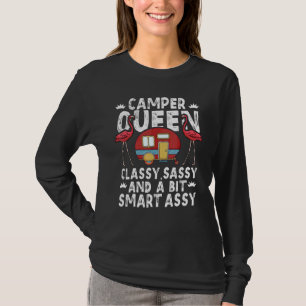 Camiseta Rainha Camper Sassy Para Camping RV Feminino