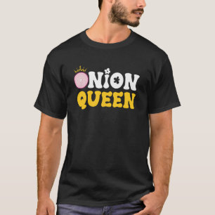 Camiseta Rainha Cebola Mãe Fruta Legume Dia das Mães Jardim