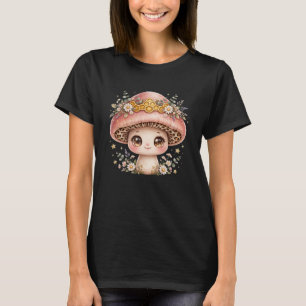 Camiseta Rainha Cogumelo Rosa Luxuosa - Coroa de Mel