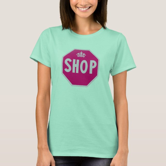 Camiseta Rainha Compra rosa (Frente)