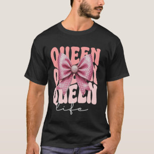 Camiseta Rainha Coquete Laço Rosa Fofo Vovó Dia das Mães