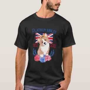 Camiseta Rainha Corgi Jubileu de Platina Rainhas Celebração