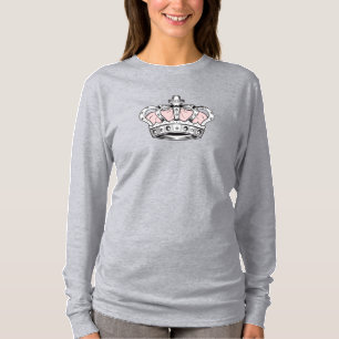 Camiseta Rainha Coroa Rosa Glamour Real Estética Garota Fem