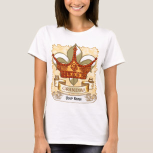 Camiseta Rainha Crown Banner Avó
