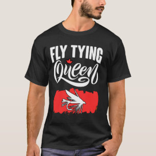 Camiseta Rainha da amarração de moscas amarra peixe pescado