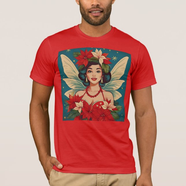 Camiseta Rainha da Beleza do Natal Tropical de Retro (Frente)