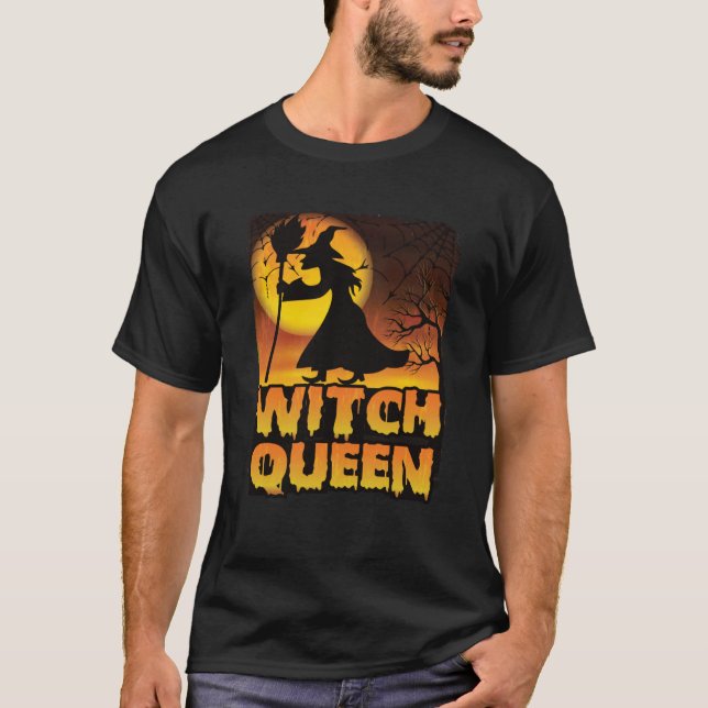 Camiseta Rainha da Bruxa do Halloween (Frente)