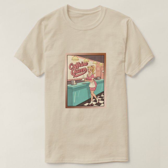 Camiseta Rainha da Cafeína (Frente do Design)