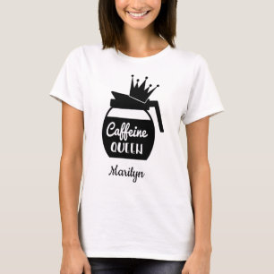 Camiseta Rainha da Cafeína Personalizada