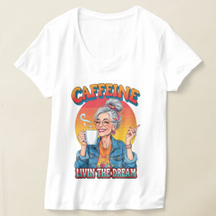 Camiseta Rainha da Cafeína – Vivendo o Momento do Café dos