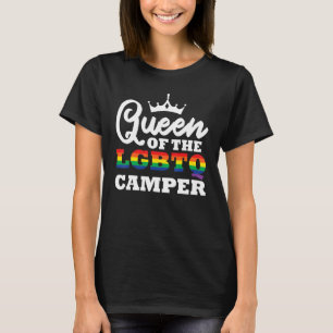Camiseta Rainha Da Campanha Lgbtq Amigos Da Lgbt Camping Pa