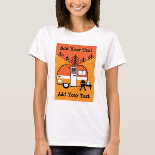 Camiseta Rainha da Caravana - Caminhão de Camping Engraçado