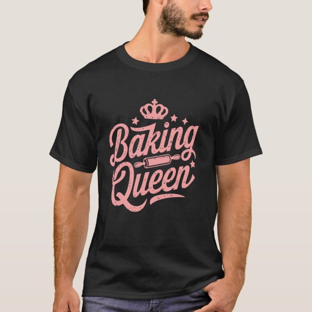 Camiseta Rainha da Confeitaria, Presentes Para Mãe Mulheres (Frente)