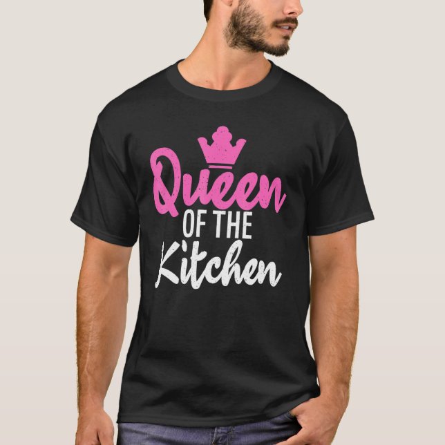 Camiseta Rainha Da Cozinhar De Cozinha (Frente)