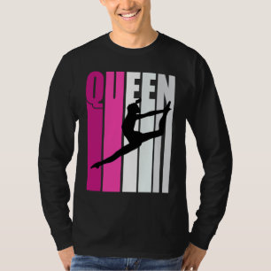 Camiseta Rainha da Dança Rosa Dançarina Colorida Prática de