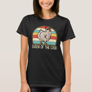 Camiseta Rainha da Fazenda de Frango de Coop para Mulheres