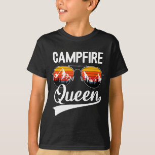 Camiseta Rainha da fogueira prima tripulação do acampamento