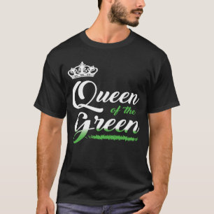 Camiseta Rainha Da Garota De Golfe Verde Colocando Rainha