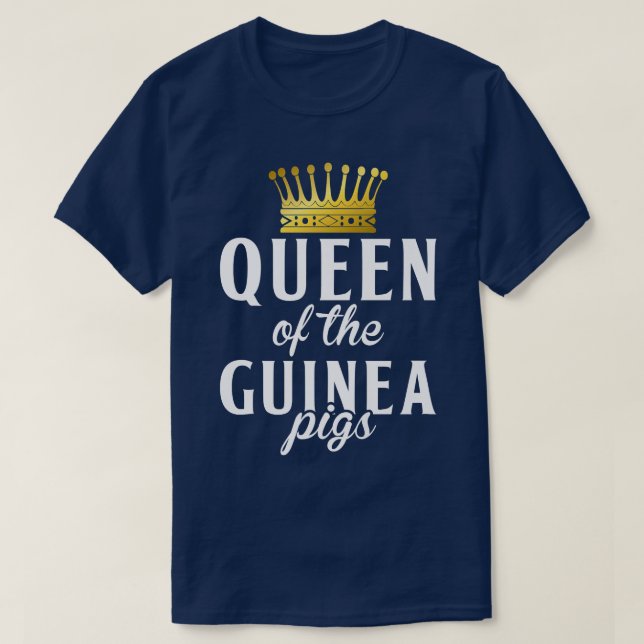 Camiseta Rainha Da Guiné-Cuta Prêmio Para Suínos 5122 (Frente do Design)