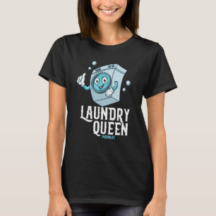 Camiseta Rainha da Limpeza de Roupas Lavadora Seca Dia das