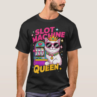Camiseta Rainha da Máquina Caça-Níqueis Jogadora de Pôquer