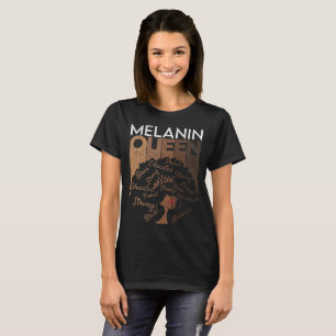 Camiseta Rainha da Melanina Africana Americana Preta