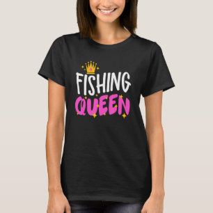 Camiseta Rainha da Pesca Pescador Divertido Entusiasta Aquá